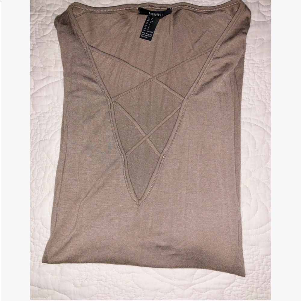 Strappy front cross top